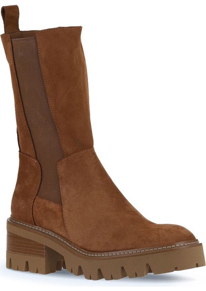 Taba Açık Süet Kadın Topuklu Bot 01WV3308 01WV3308 fiyatları