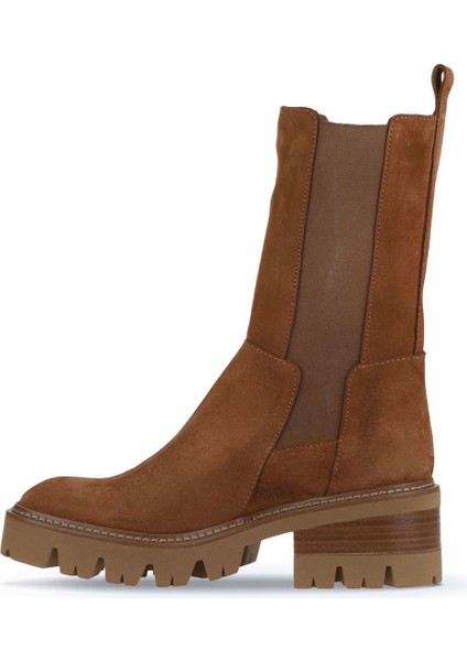 Taba Açık Süet Kadın Topuklu Bot 01WV3308 01WV3308 modelleri