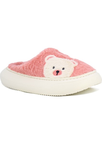 Kışlık Kadın Peluş Terlik – Tatlı Ayıcık Deseni, Kaymaz Eva Taban, Ses Yapmaz-Panda