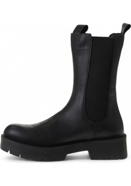 Siyah Deri Kadın Düz Bot 01WT2516 01WT2516 modelleri