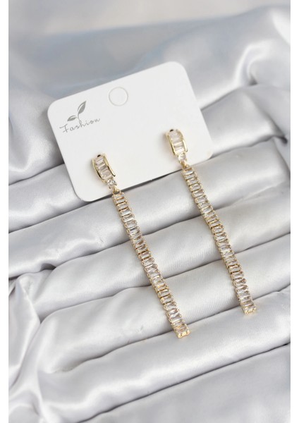 Su Yolu Baget Pirinç Kadın Küpe