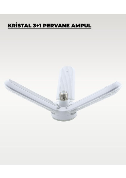 40W Kristal Pervane 3+1 Kanatlı Ampul 6500K Beyaz Işık modelleri