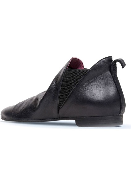 Siyah Flotter Deri Kadın Düz Bot 01WP5903 01WP5903 fırsatları