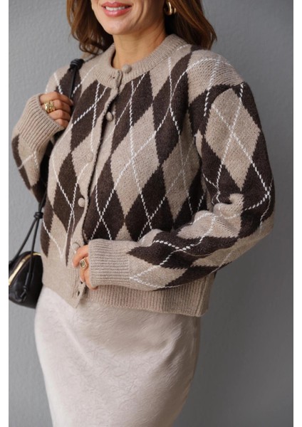 Bej Baklava Desen Hırka fiyatları