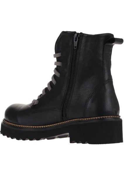 Siyah Beyaz Deri Kadın Düz Bot 01WT0813 01WT0813 indirimleri