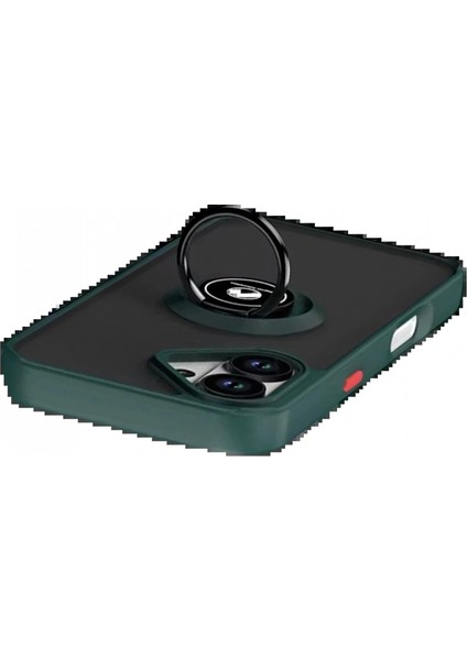 Apple iPhone 17 Montreal Yüzüklü Silikon Kapak - Yeşil fırsatları