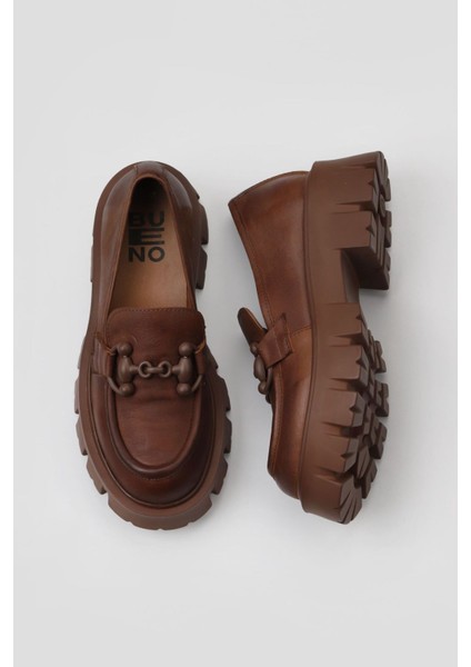 Taba Deri Kadın Dolgu Topuklu Ayakkabı 01WV4603 01WV4603