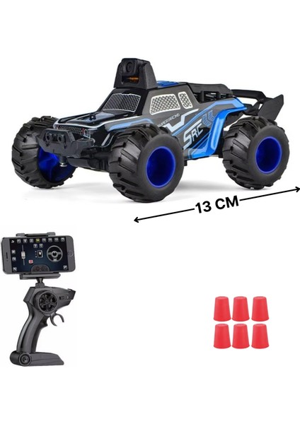 Oyuncak Uzaktan Kumandalı Mini Kameralı Araba Şarjlı 720P Hd Fotoğraf ve Video Çekebilen LED Işıklı 30 Fps
