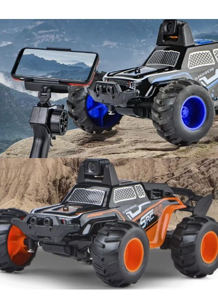 Oyuncak Uzaktan Kumandalı Mini Kameralı Araba Şarjlı 720P Hd Fotoğraf ve Video Çekebilen LED Işıklı 30 Fps