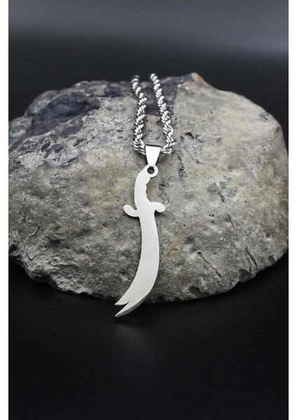 Hz. Ali Zülfikar Kılıcı Kolye Paslanmaz Çelik Zincir 3mm 902322 fiyatları