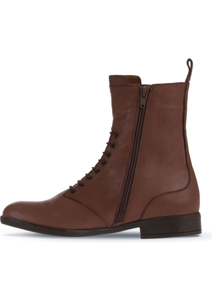 Kahverengi Deri Kadın Düz Bot 01WT2603 01WT2603 fırsatları