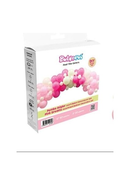 Pembe Düşler Asorti Balon Dekorasyon Seti 70'li fırsatları