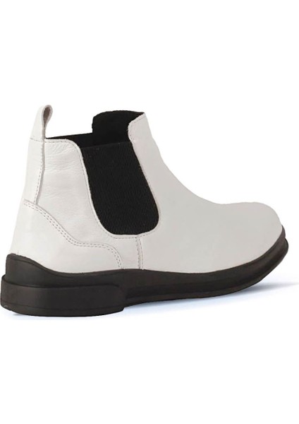 Beyaz Deri Kadın Düz Bot 01WR6300 01WR6300 fiyatları