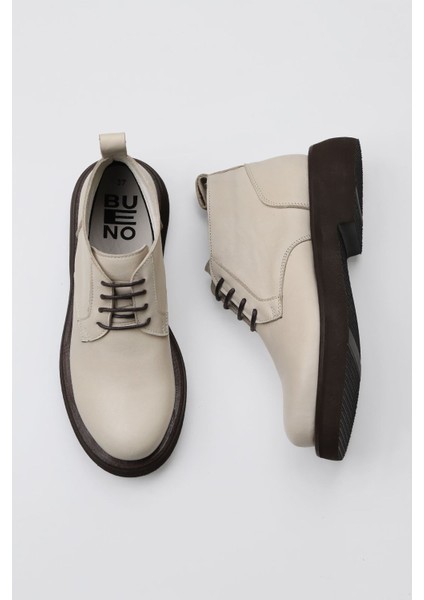 Bej Deri Kadın Düz Bot 01WT0503 01WT0503