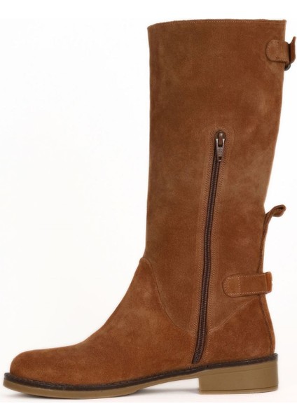 Taba Açık Süet Kadın Düz Çizme 01WD0500 01WD0500 modelleri