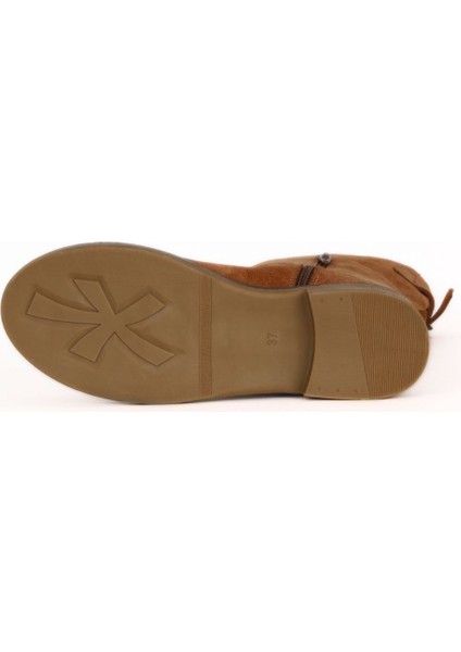 Taba Açık Süet Kadın Düz Çizme 01WD0500 01WD0500 indirimleri