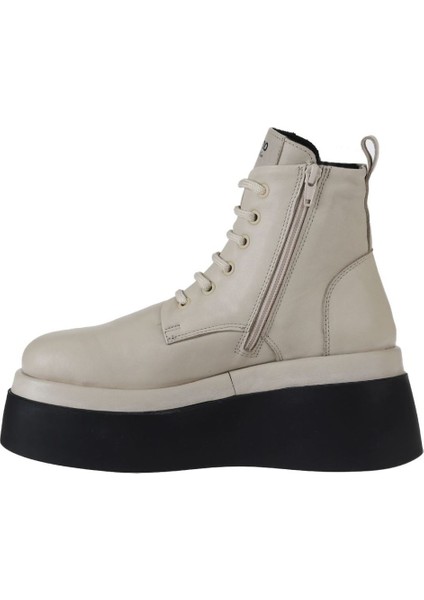 Bej Deri Kadın Dolgu Topuklu Bot 01WV1804 01WV1804 modelleri