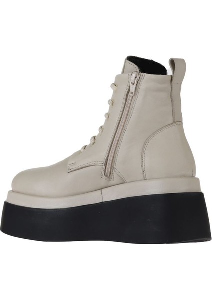 Bej Deri Kadın Dolgu Topuklu Bot 01WV1804 01WV1804 fırsatları