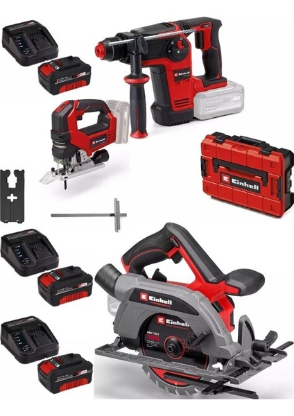 Tp-Hd 18/26 Bl Matkap Tp-Cs 18/165 Li Bl Daire Testere Tp-Js 18/135 Bl Dekupaj 3X4.0AH Kömürsüz Set