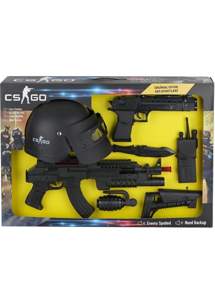 ER-120M Cs Go Kask ve Silah Oyun Seti -Erdem Oyuncak