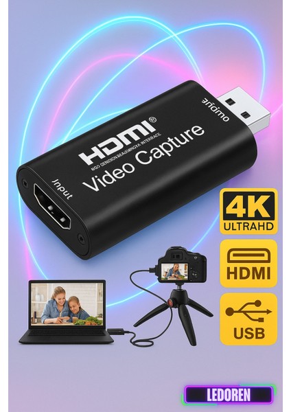 Video Capture USB 2.0 To Hdmı Çevirici Dönüştürücü Adaptör UT-326