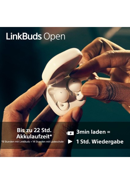 Linkbuds Open Kablosuz Bluetooth Kulaklık | 22 Saat Pil Ömrü, Ipx4 Suya Dayanıklı,
