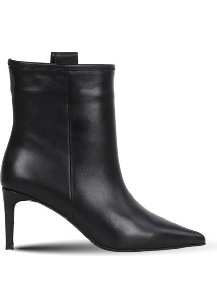Siyah Deri Kadın Topuklu Bot 42WB6253 42WB6253