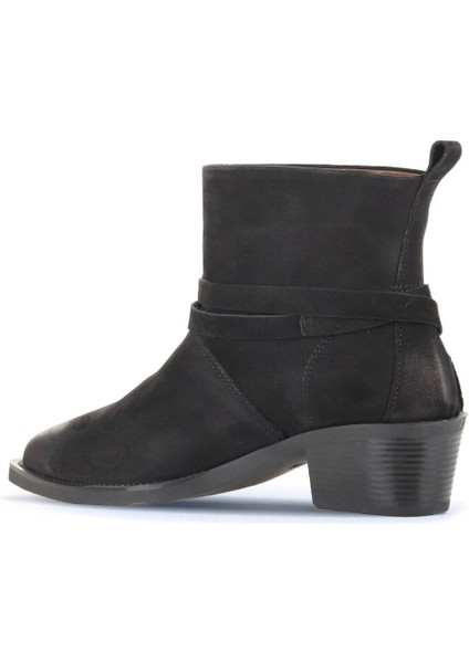 Siyah Nubuk Kadın Topuklu Bot 01WD4006 01WD4006 fırsatları