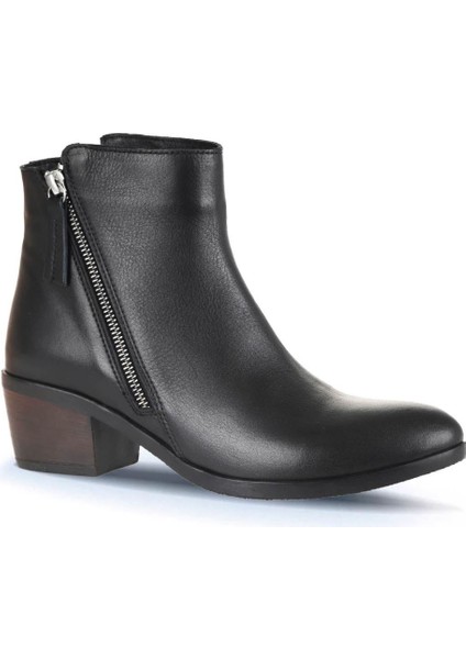 Siyah Deri Kadın Topuklu Bot 01WD1100 01WD1100 fiyatları