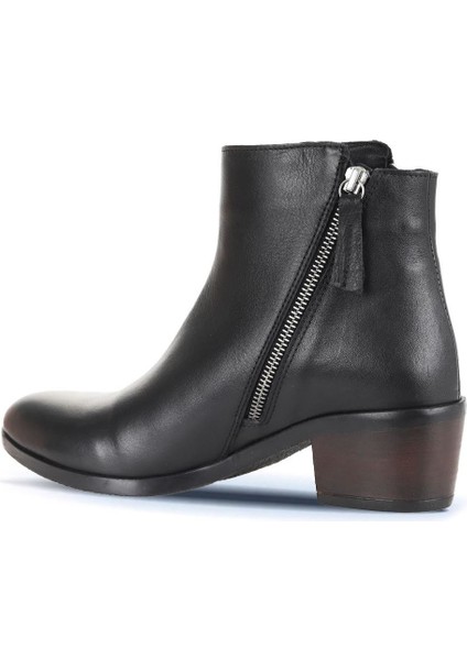 Siyah Deri Kadın Topuklu Bot 01WD1100 01WD1100 fırsatları