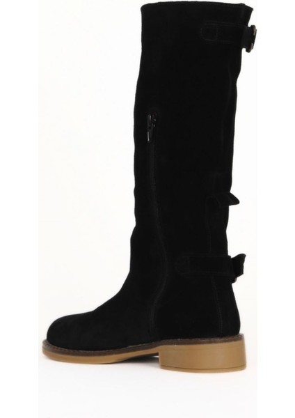 Siyah Süet Kadın Düz Çizme 01WD0500 01WD0500 fırsatları