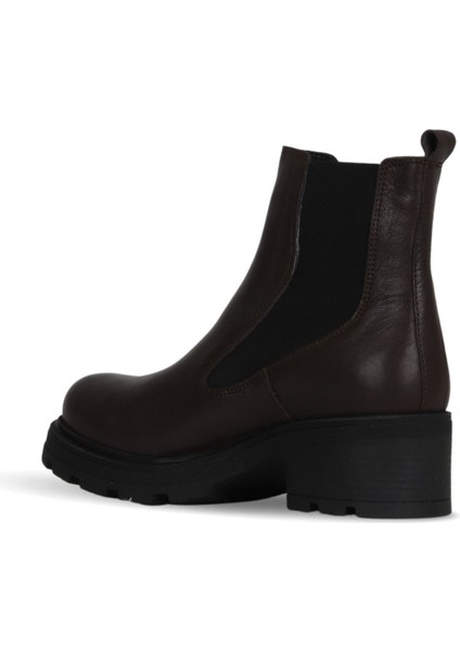 Kahverengi Deri Kadın Dolgu Topuklu Bot 01WD2300 01WD2300 fırsatları