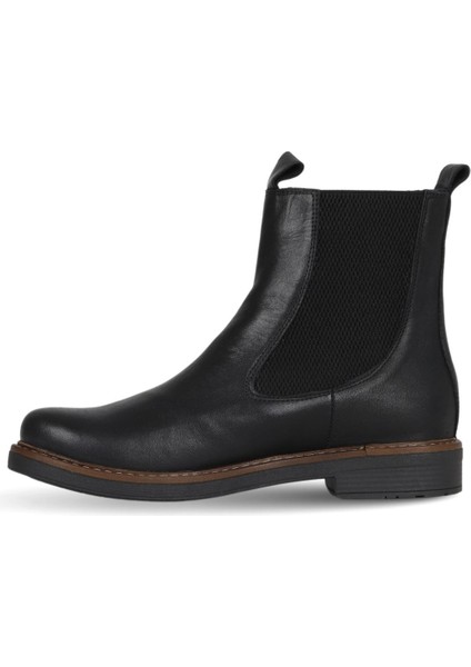 Siyah Deri Kadın Düz Bot 01WF2205 01WF2205 modelleri