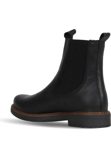 Siyah Deri Kadın Düz Bot 01WF2205 01WF2205 fırsatları