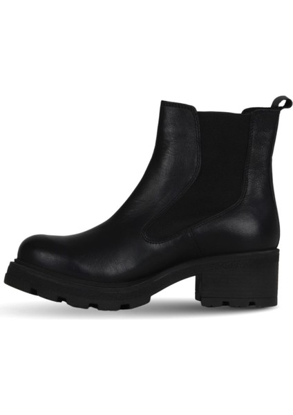 Siyah Deri Kadın Dolgu Topuklu Bot 01WD2300 01WD2300 modelleri