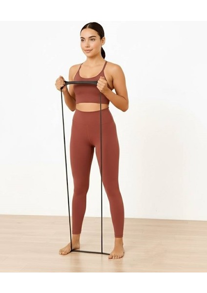 Resistance Powerband 21 mm Latex Güç Bandı Orta Sert Direnç Lastiği Pilates Aerobik Squat Siyah fırsatları