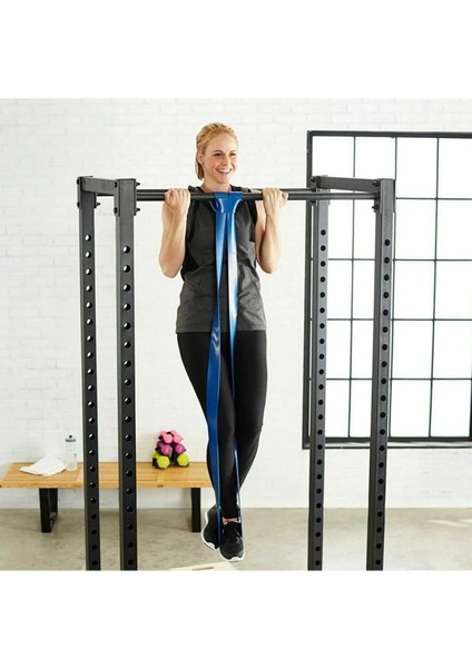 Resistance Powerband 21 mm Latex Güç Bandı Orta Sert Direnç Lastiği Pilates Aerobik Squat Siyah