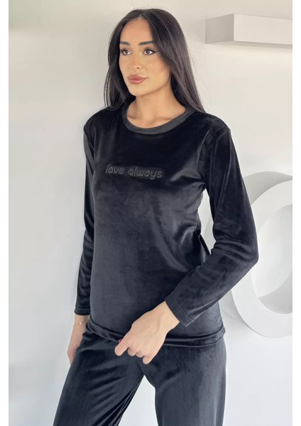 Kadın Baskılı Kadife Sweat Pantolon Ikili Takım P-00018488 fiyatları