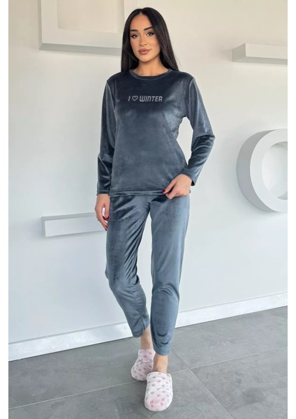 Kadın Kadife Sweat Pantolon Ikili Takım P-00018487 modelleri