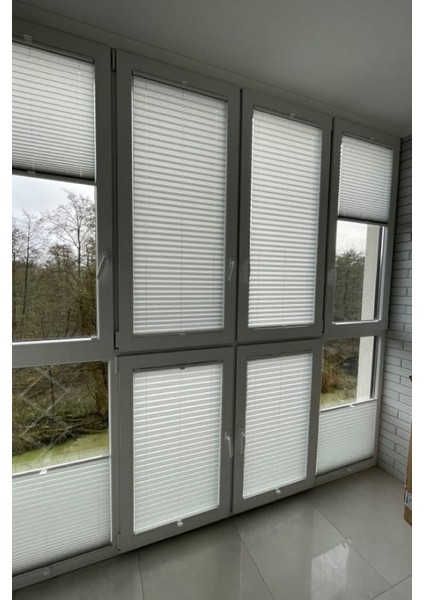 Beyaz Katlanabilir Plise Perde, Cam Balkon Perdeleri, Ofis Perdeleri, Pvc Pencere Perdeleri fiyatları