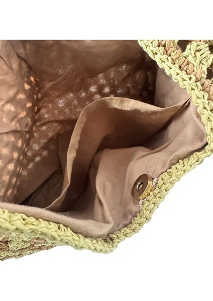 0603 El Örgüsü Kağıt Ip Büyük Boy Omuz Çantası / 45 cm x 44 cm fırsatları