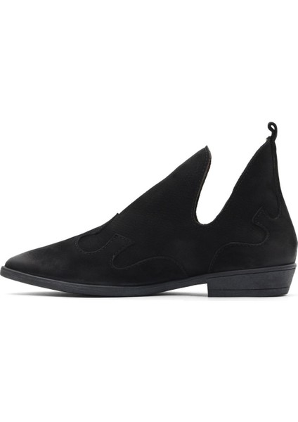 Siyah Nubuk Kadın Düz Bot 01WD3605 01WD3605 modelleri