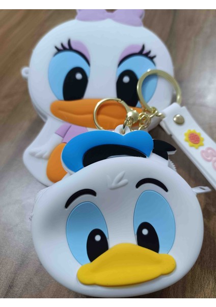 Vak Vak Silikon Çocuk Çanta Cüzdan Anahtarlık