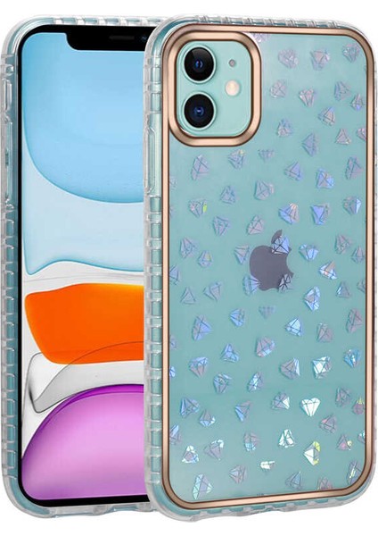 iPhone 11 Uyumlu Desenli Parlayan Transparan Frms Avva KAPAK-NO10
