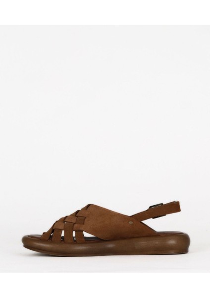 Taba Alf Süet Kadın Düz Sandalet 01WE3102 01WE3102 modelleri