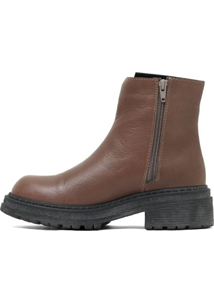 Gri Deri Kadın Düz Bot 01WD2108 01WD2108 modelleri