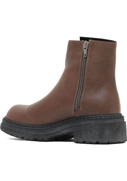 Gri Deri Kadın Düz Bot 01WD2108 01WD2108 fırsatları