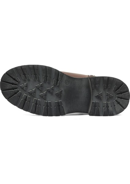 Gri Deri Kadın Düz Bot 01WD2108 01WD2108 indirimleri