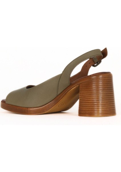 Yeşil Deri Kadın Topuklu Sandalet 01WE3700 01WE3700 modelleri