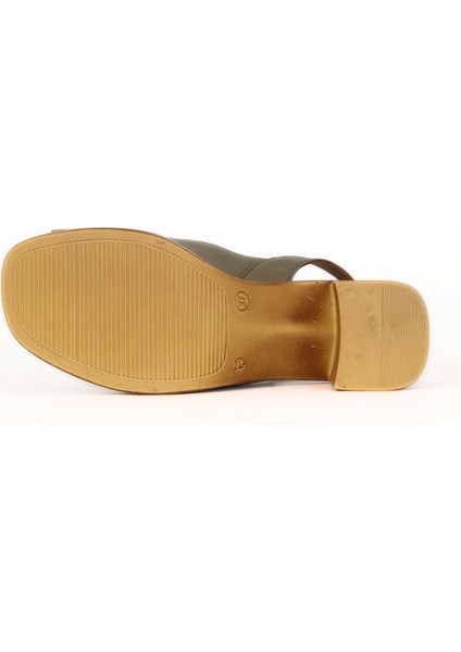 Yeşil Deri Kadın Topuklu Sandalet 01WE3700 01WE3700 indirimleri